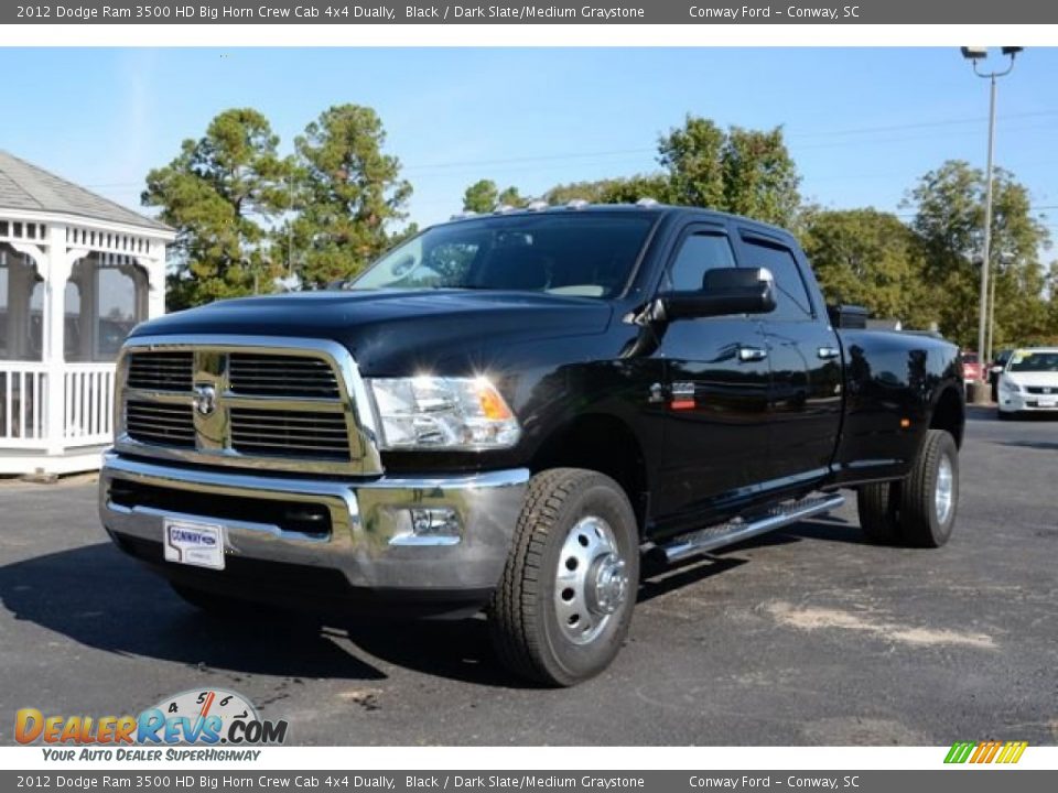 2012 Dodge Ram 3500 HD Big Horn Crew Cab 4x4 Dually Black / Dark Slate/Medium Graystone Photo #1