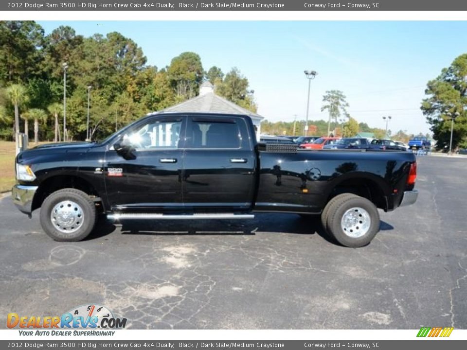 2012 Dodge Ram 3500 HD Big Horn Crew Cab 4x4 Dually Black / Dark Slate/Medium Graystone Photo #10