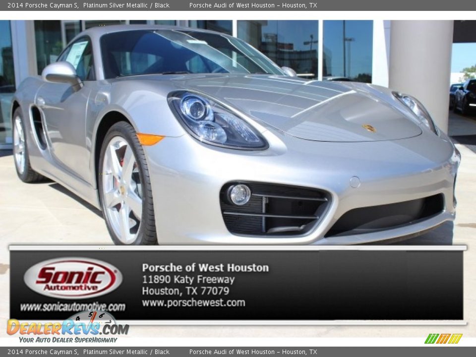 2014 Porsche Cayman S Platinum Silver Metallic / Black Photo #1