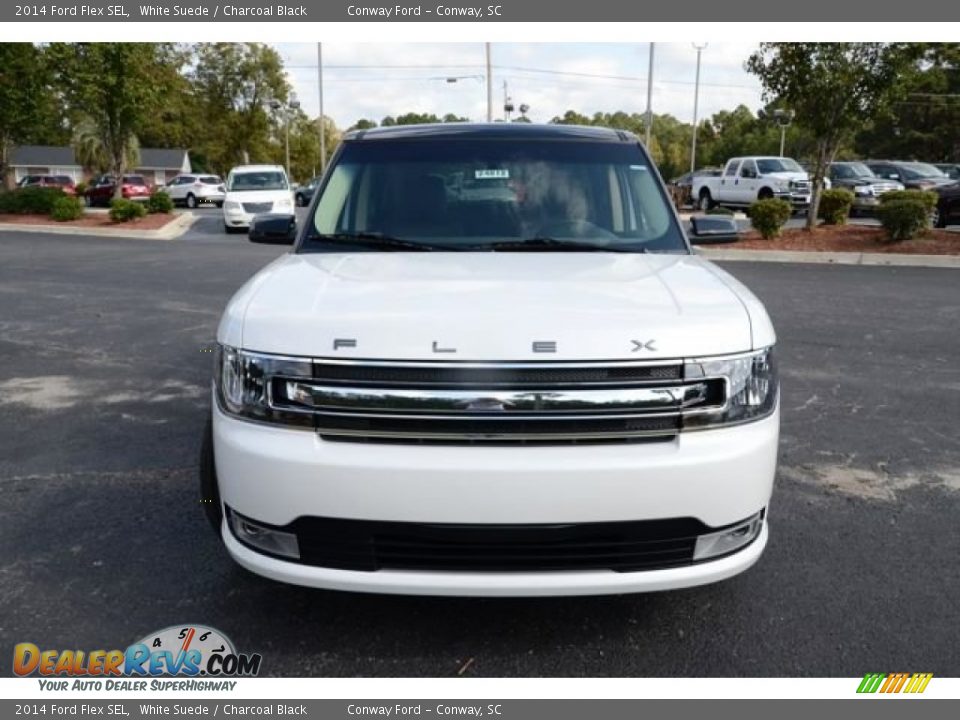 2014 Ford Flex SEL White Suede / Charcoal Black Photo #2