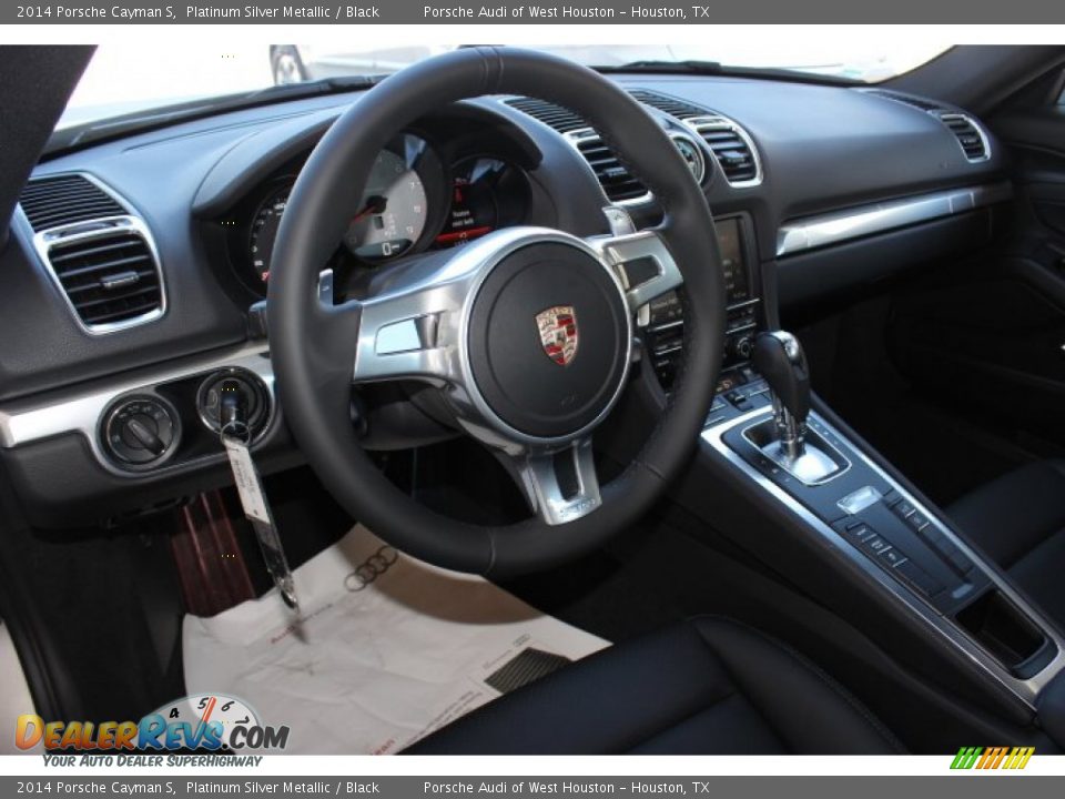 2014 Porsche Cayman S Platinum Silver Metallic / Black Photo #11