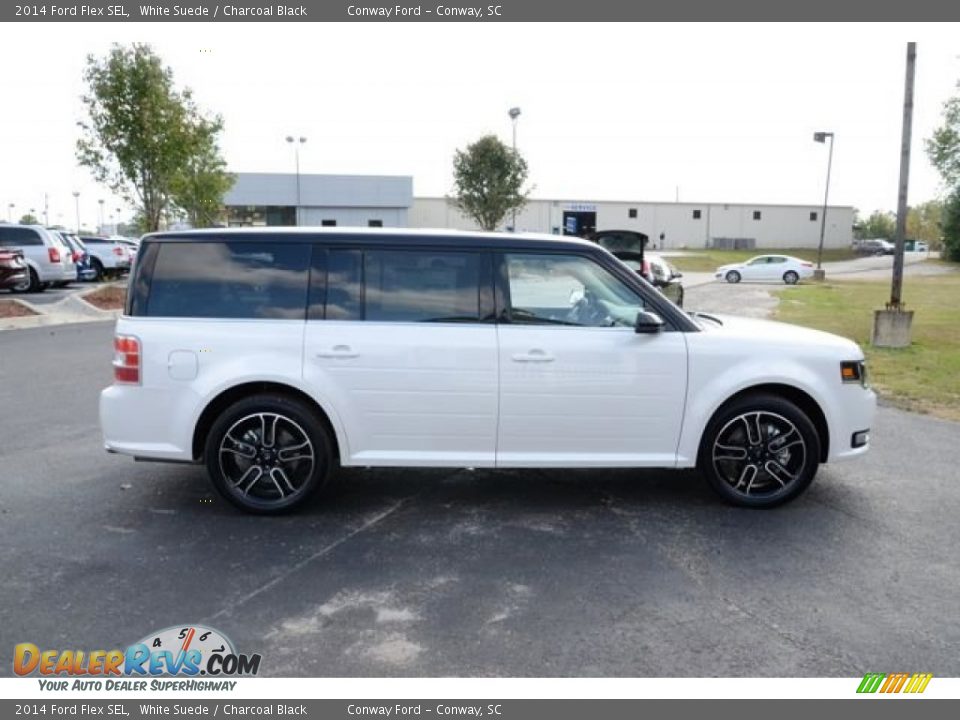 2014 Ford Flex SEL White Suede / Charcoal Black Photo #4