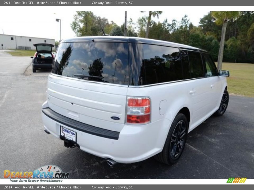 2014 Ford Flex SEL White Suede / Charcoal Black Photo #5
