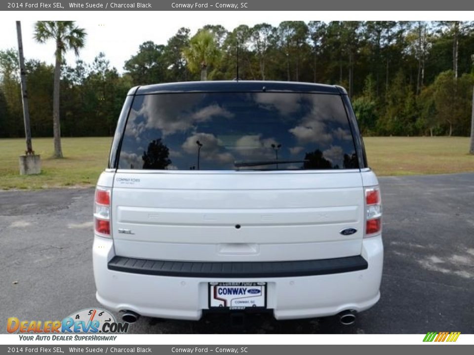 2014 Ford Flex SEL White Suede / Charcoal Black Photo #6