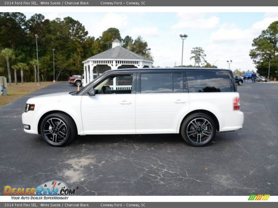 2014 Ford Flex SEL White Suede / Charcoal Black Photo #8