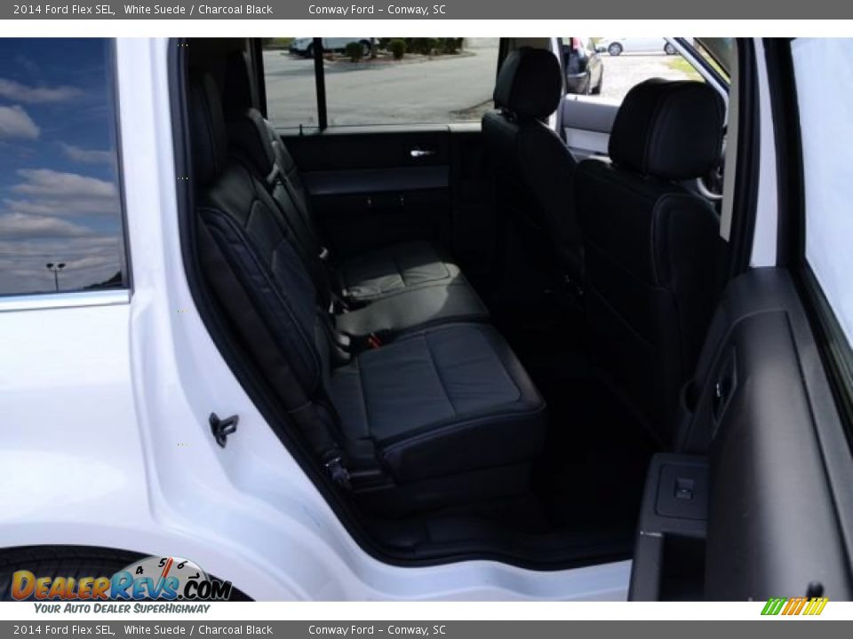 2014 Ford Flex SEL White Suede / Charcoal Black Photo #17