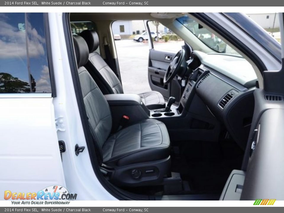 2014 Ford Flex SEL White Suede / Charcoal Black Photo #18
