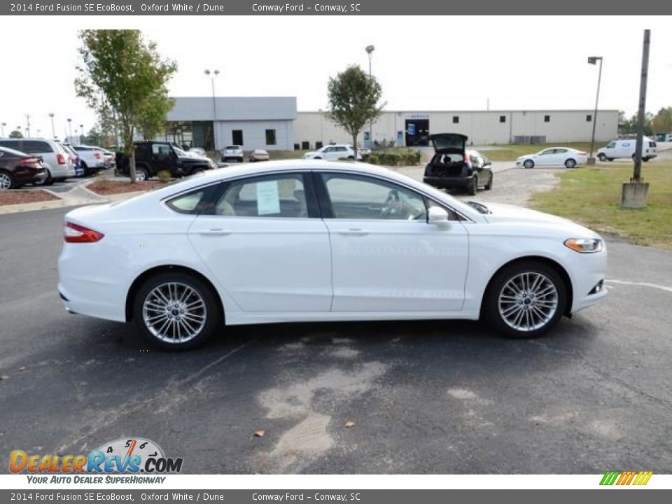 2014 Ford Fusion SE EcoBoost Oxford White / Dune Photo #4