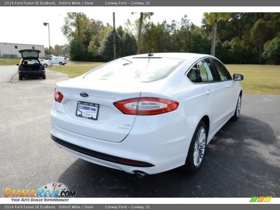 2014 Ford Fusion SE EcoBoost Oxford White / Dune Photo #5
