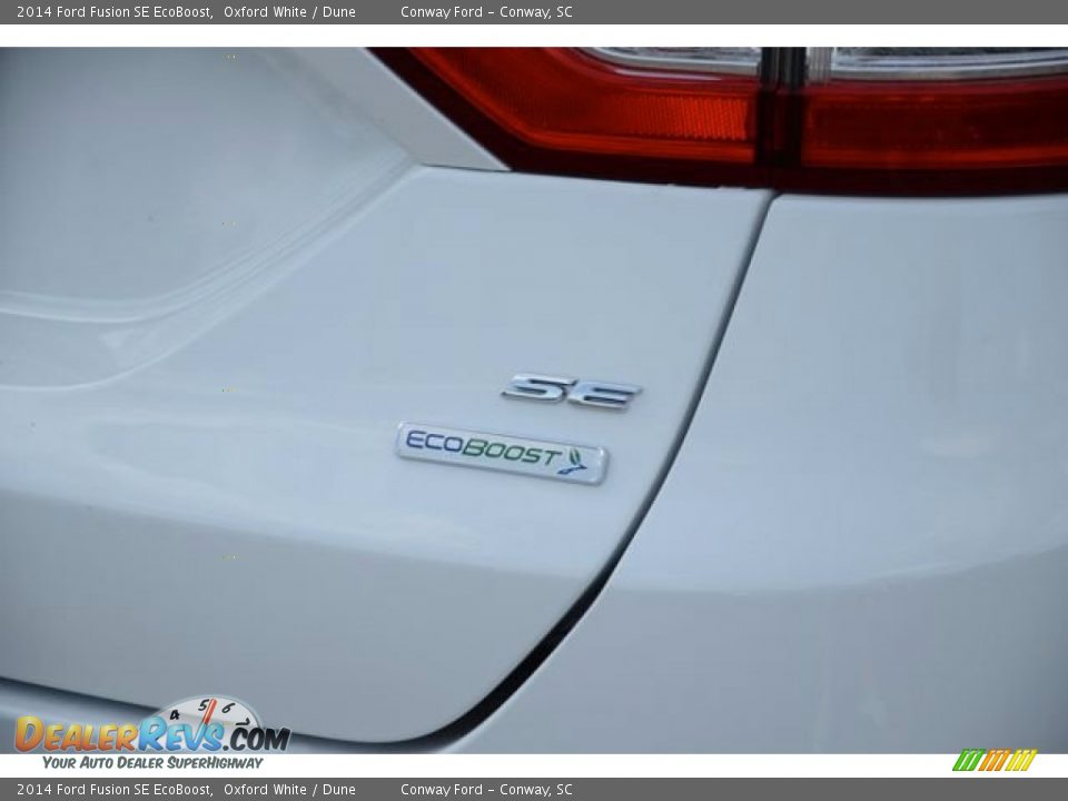 2014 Ford Fusion SE EcoBoost Oxford White / Dune Photo #6