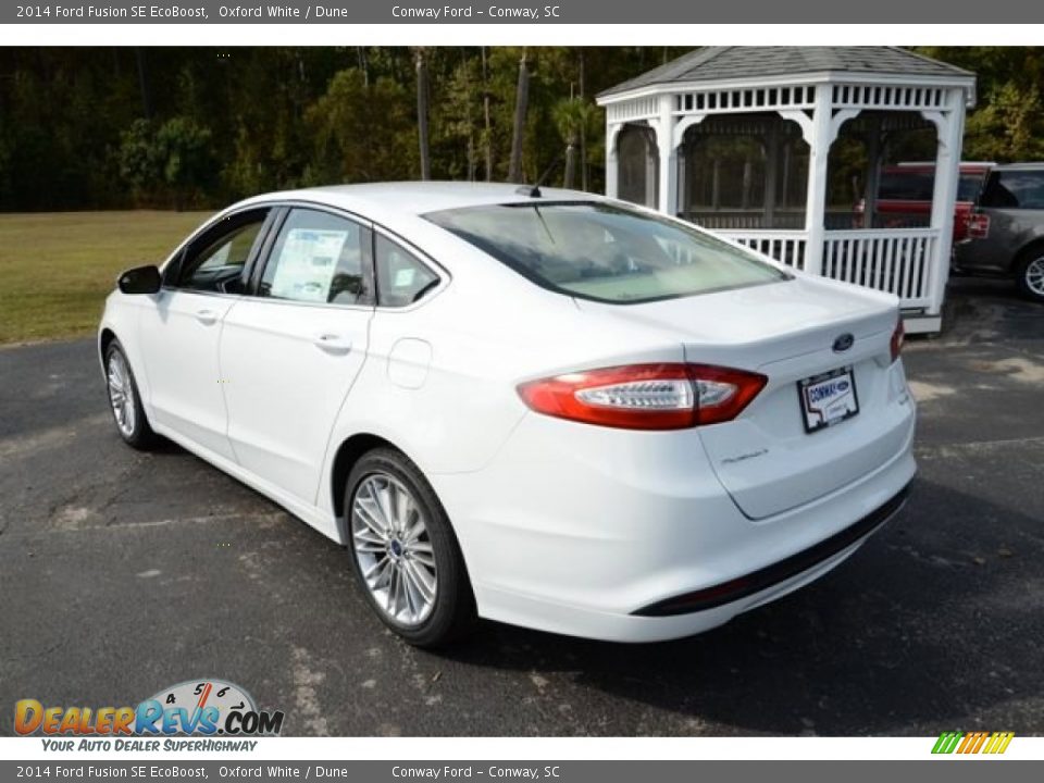 2014 Ford Fusion SE EcoBoost Oxford White / Dune Photo #8