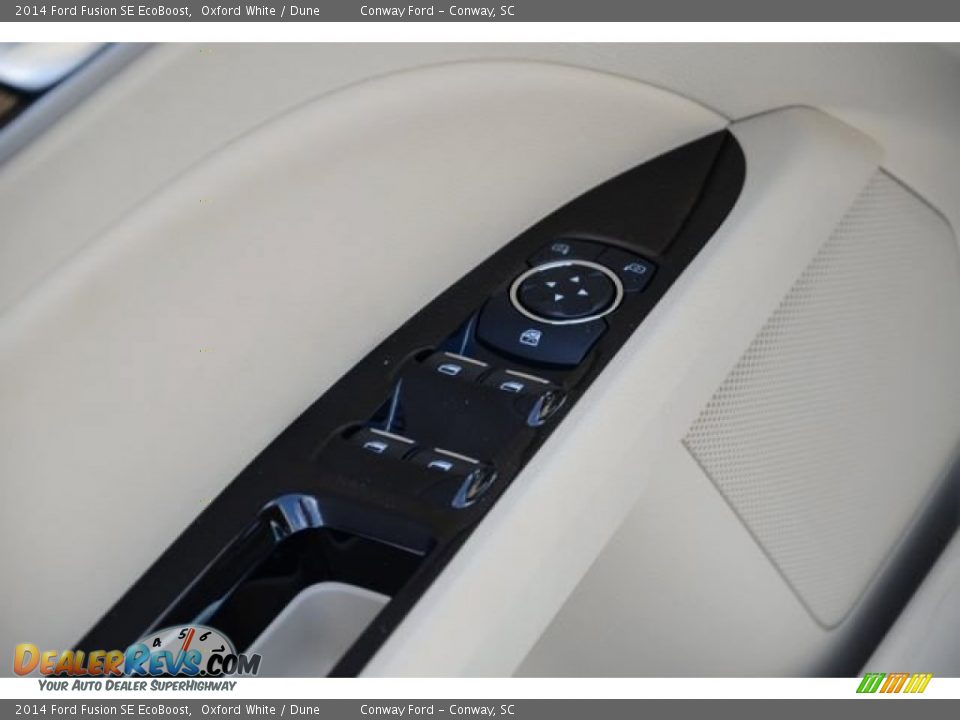 2014 Ford Fusion SE EcoBoost Oxford White / Dune Photo #21