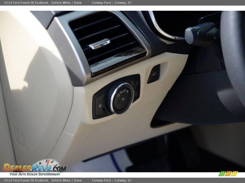2014 Ford Fusion SE EcoBoost Oxford White / Dune Photo #23