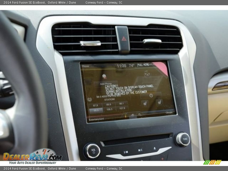 2014 Ford Fusion SE EcoBoost Oxford White / Dune Photo #27