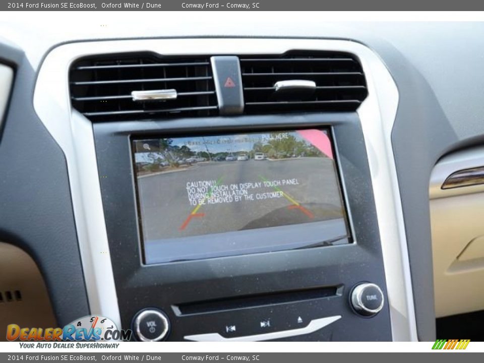 2014 Ford Fusion SE EcoBoost Oxford White / Dune Photo #30