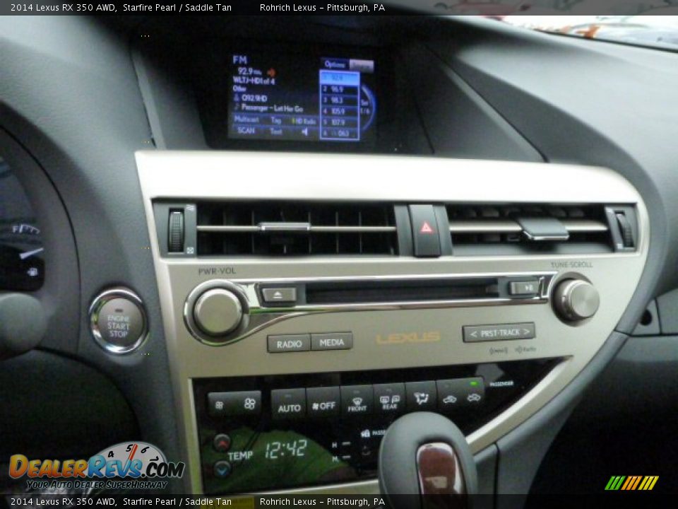 2014 Lexus RX 350 AWD Starfire Pearl / Saddle Tan Photo #17