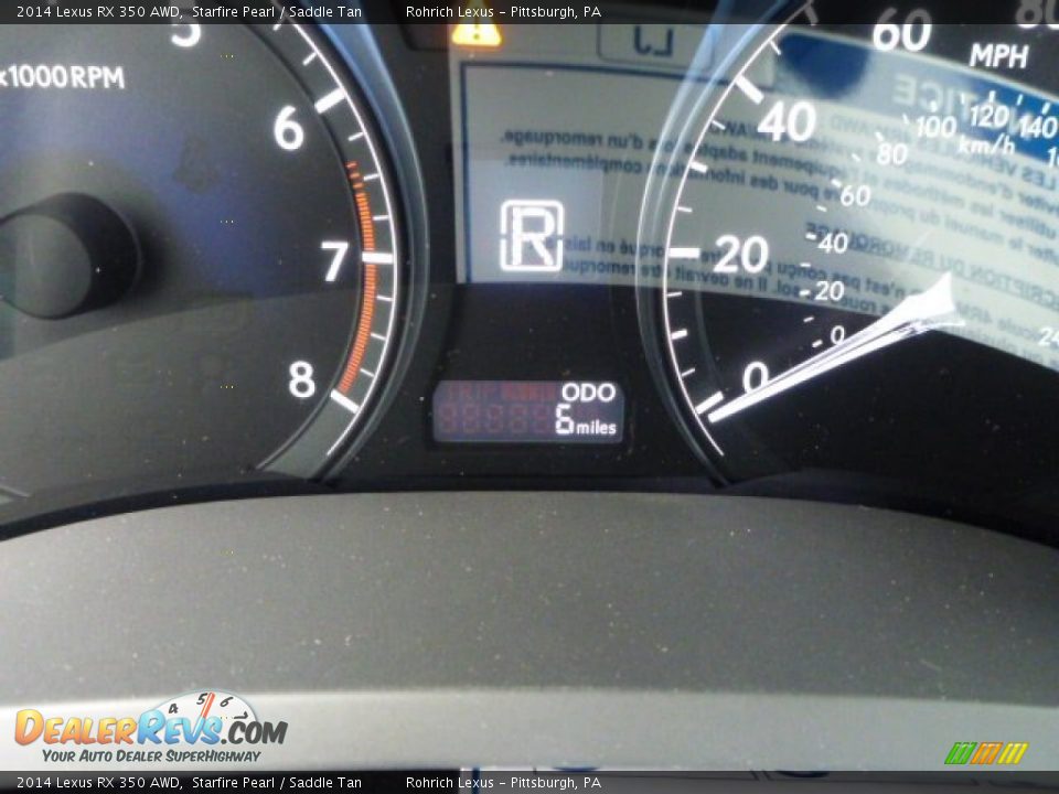2014 Lexus RX 350 AWD Starfire Pearl / Saddle Tan Photo #19