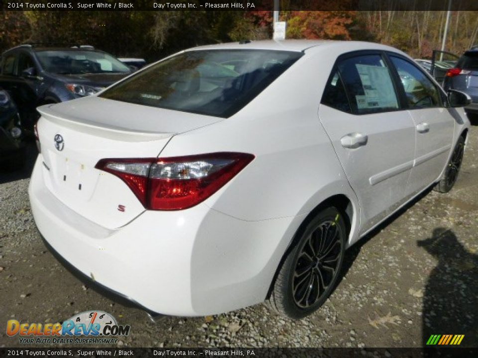 2014 Toyota Corolla S Super White / Black Photo #3