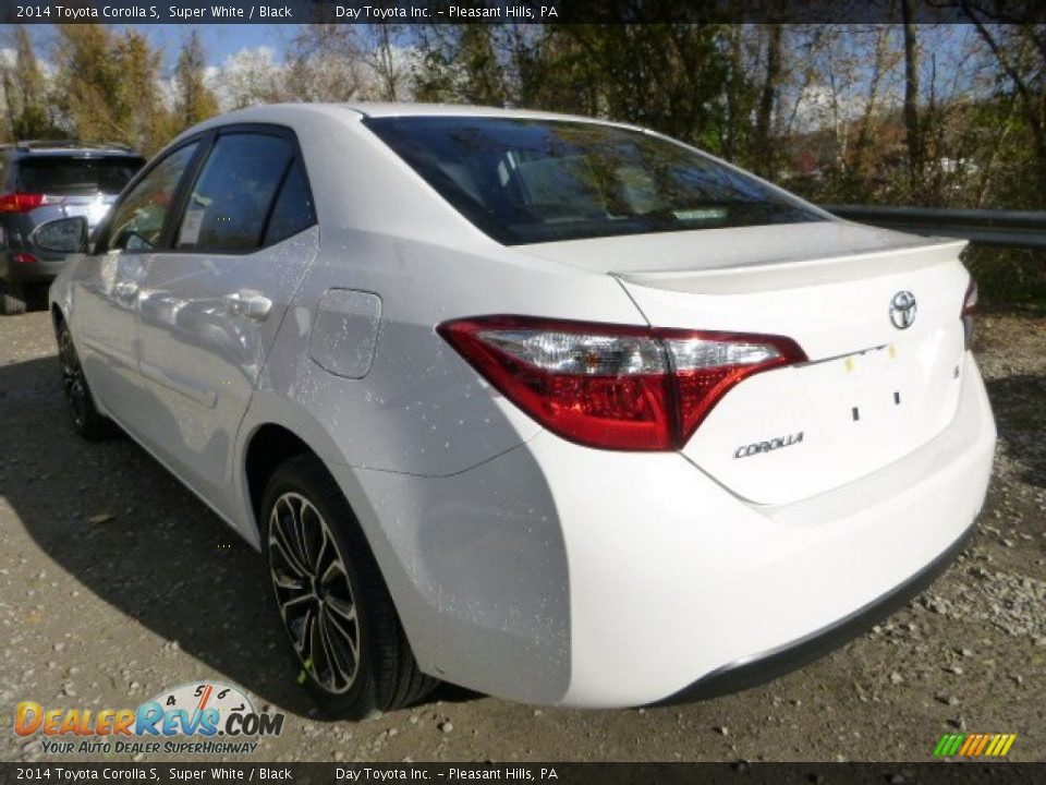 2014 Toyota Corolla S Super White / Black Photo #5