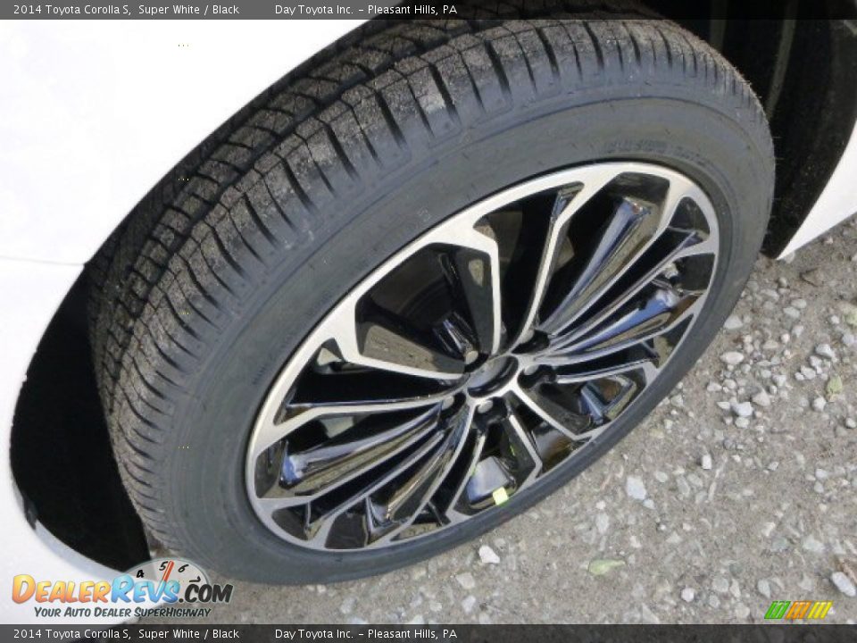 2014 Toyota Corolla S Super White / Black Photo #9