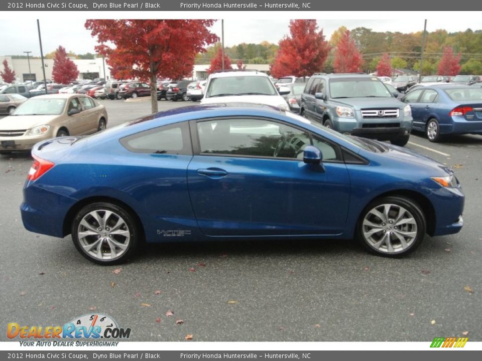 2012 Honda Civic Si Coupe Dyno Blue Pearl / Black Photo #3
