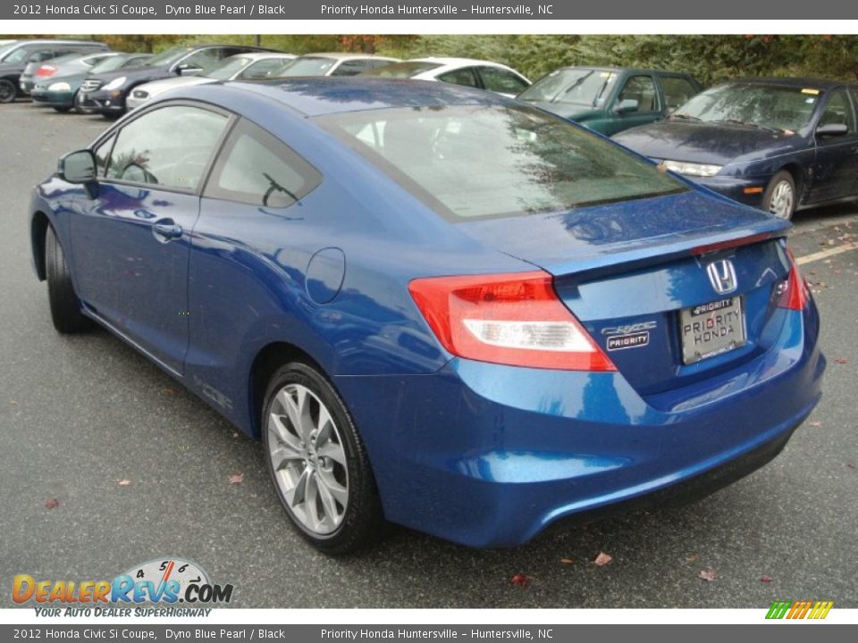 2012 Honda Civic Si Coupe Dyno Blue Pearl / Black Photo #5