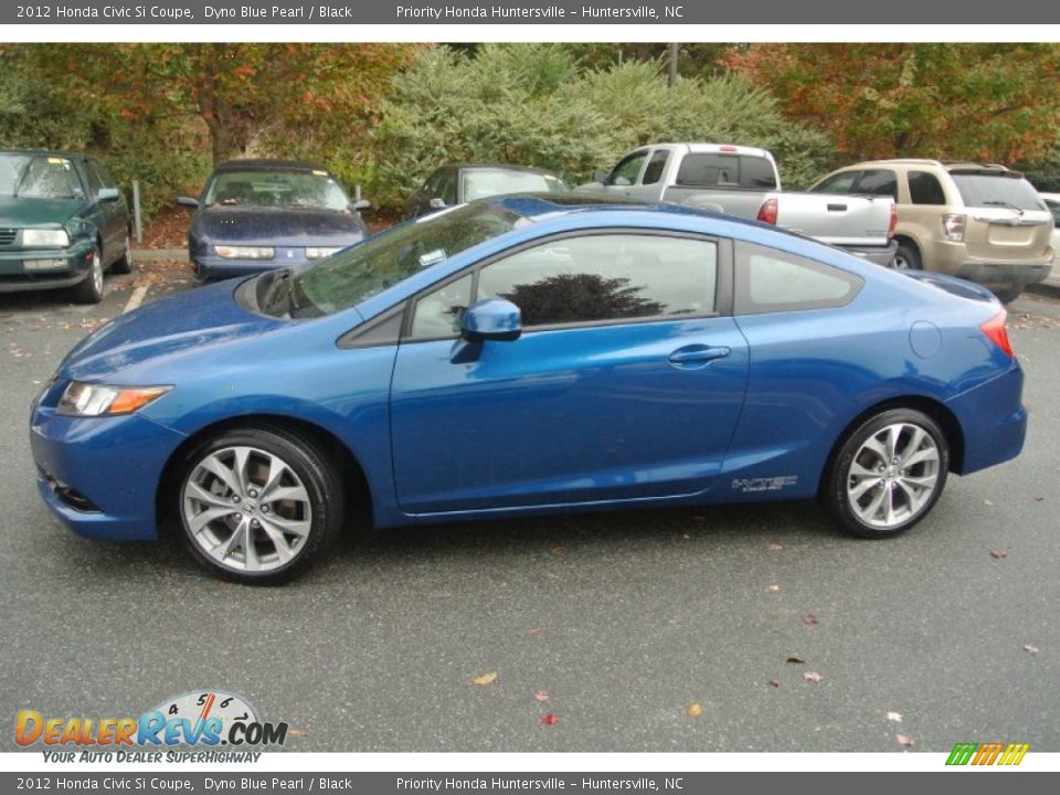 2012 Honda Civic Si Coupe Dyno Blue Pearl / Black Photo #6