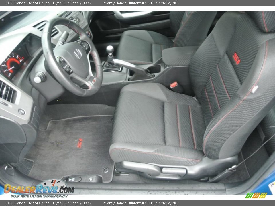 2012 Honda Civic Si Coupe Dyno Blue Pearl / Black Photo #8