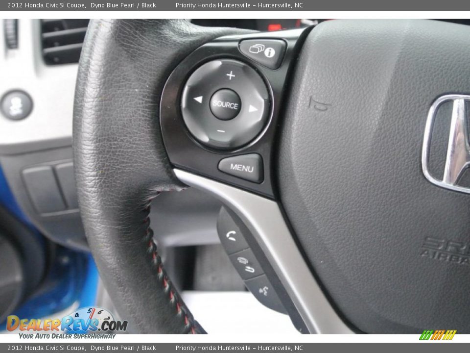 2012 Honda Civic Si Coupe Dyno Blue Pearl / Black Photo #16