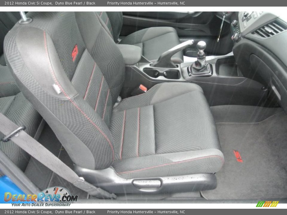 2012 Honda Civic Si Coupe Dyno Blue Pearl / Black Photo #21