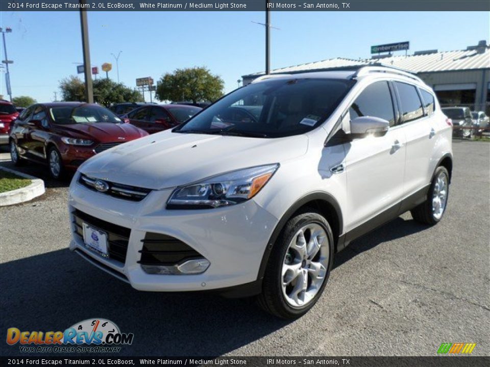 2014 Ford Escape Titanium 2.0L EcoBoost White Platinum / Medium Light Stone Photo #1