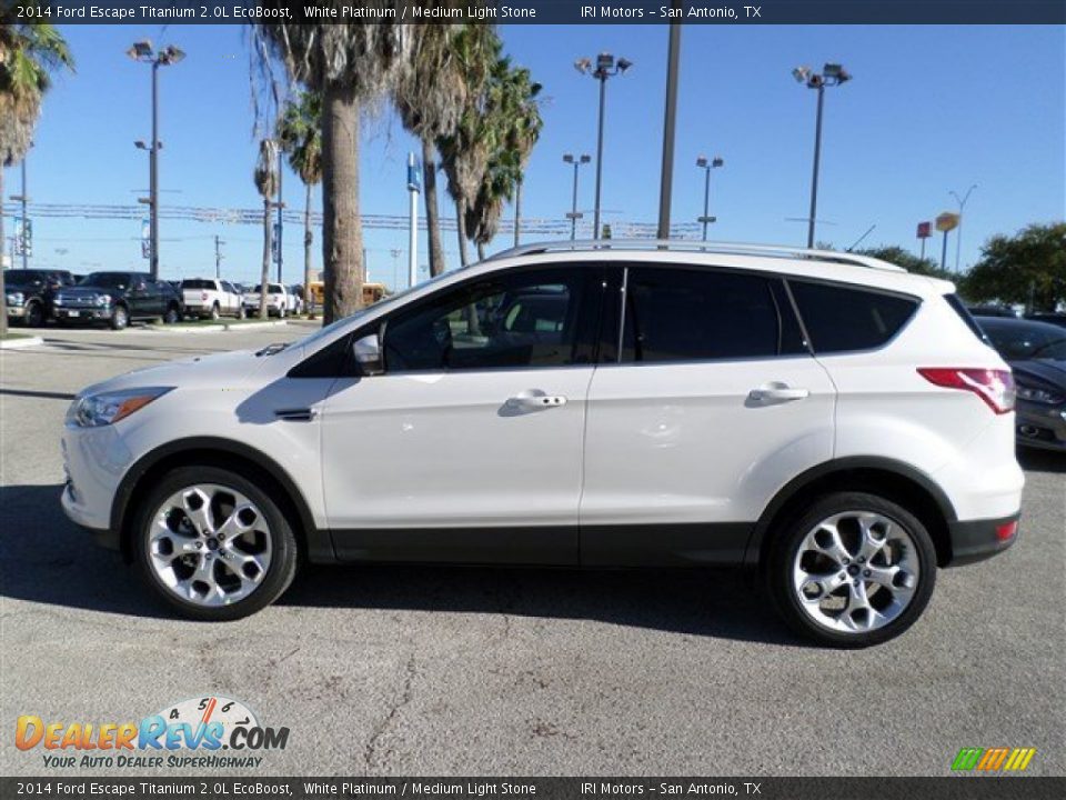 2014 Ford Escape Titanium 2.0L EcoBoost White Platinum / Medium Light Stone Photo #2