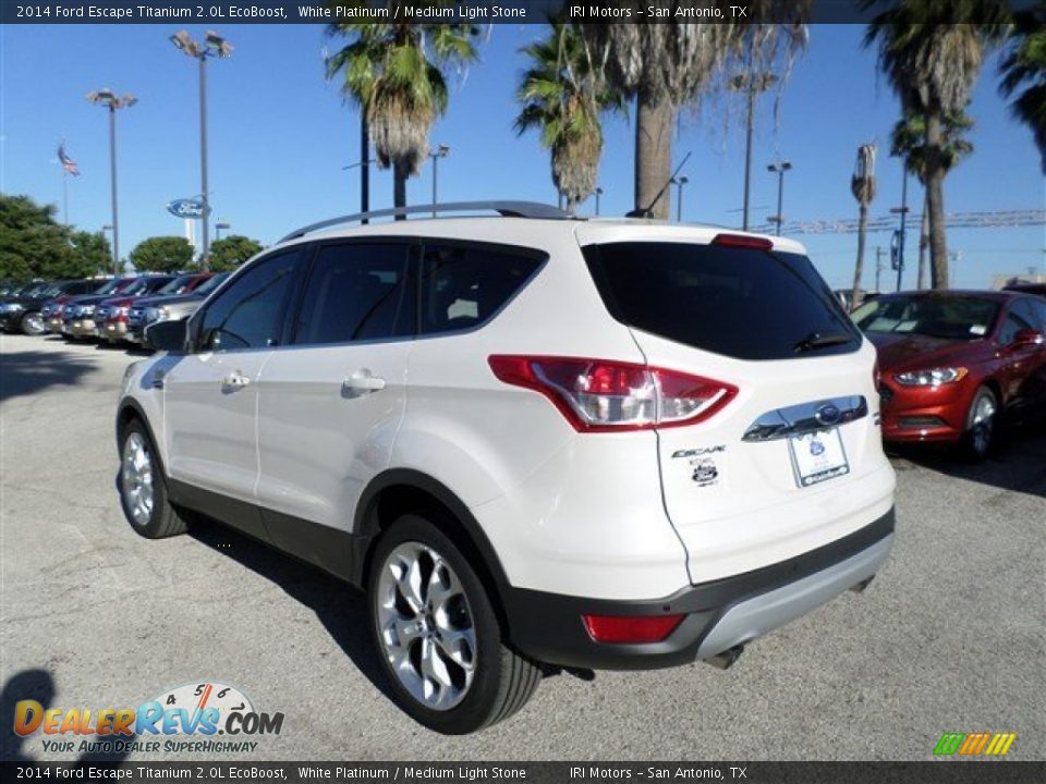 2014 Ford Escape Titanium 2.0L EcoBoost White Platinum / Medium Light Stone Photo #3