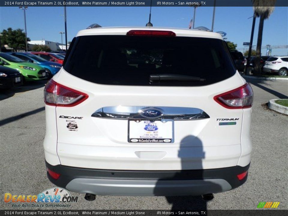 2014 Ford Escape Titanium 2.0L EcoBoost White Platinum / Medium Light Stone Photo #4