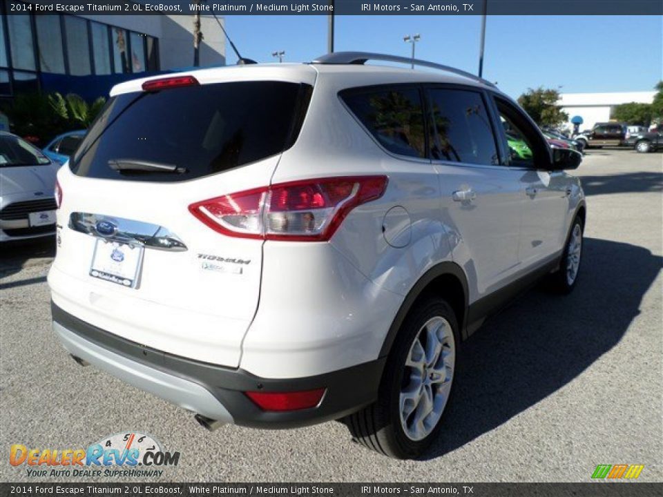 2014 Ford Escape Titanium 2.0L EcoBoost White Platinum / Medium Light Stone Photo #5