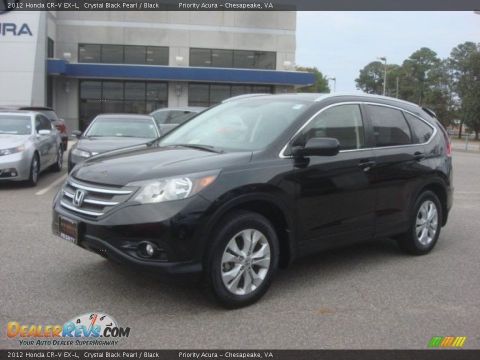 2012 Honda CR-V EX-L Crystal Black Pearl / Black Photo #2