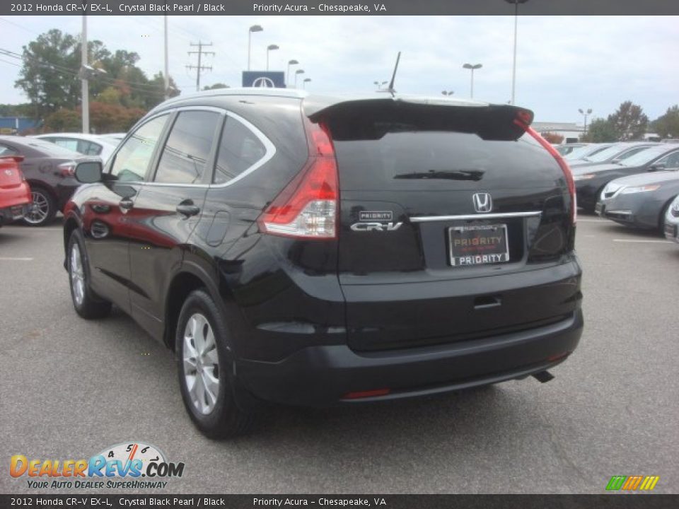 2012 Honda CR-V EX-L Crystal Black Pearl / Black Photo #4