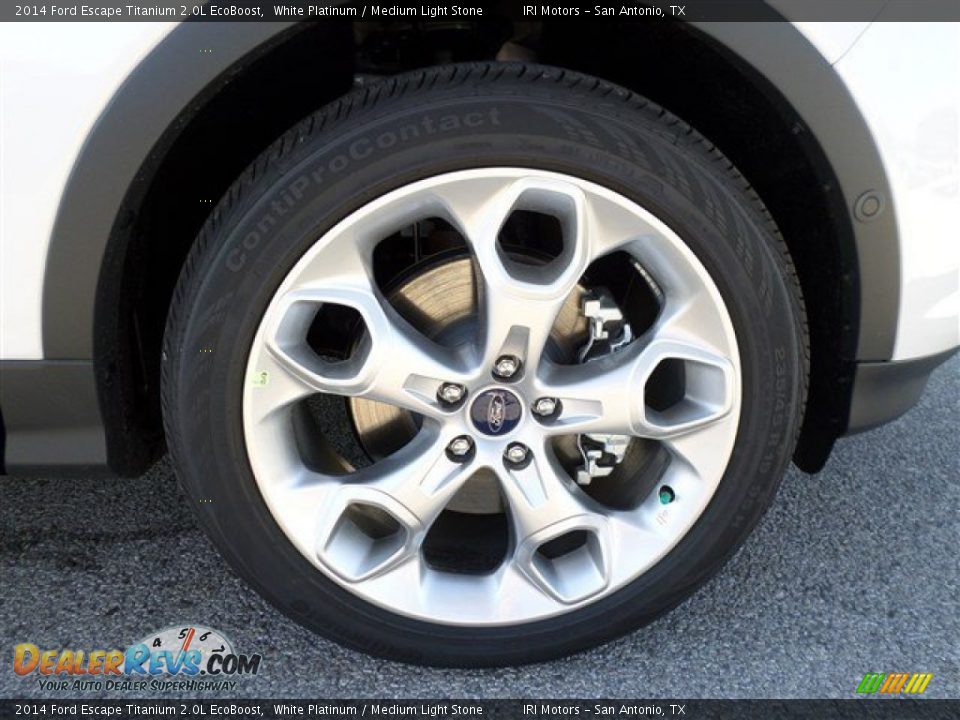 2014 Ford Escape Titanium 2.0L EcoBoost White Platinum / Medium Light Stone Photo #8