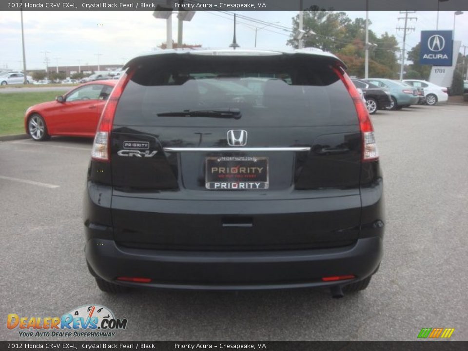 2012 Honda CR-V EX-L Crystal Black Pearl / Black Photo #5