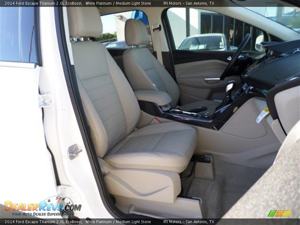 2014 Ford Escape Titanium 2.0L EcoBoost White Platinum / Medium Light Stone Photo #9