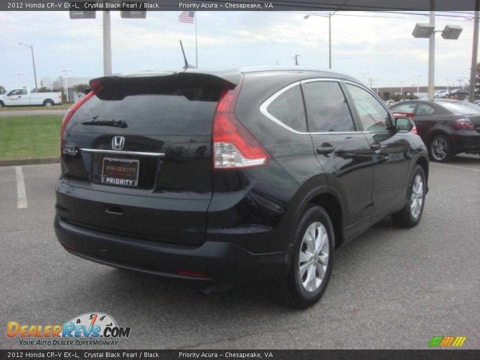 2012 Honda CR-V EX-L Crystal Black Pearl / Black Photo #6