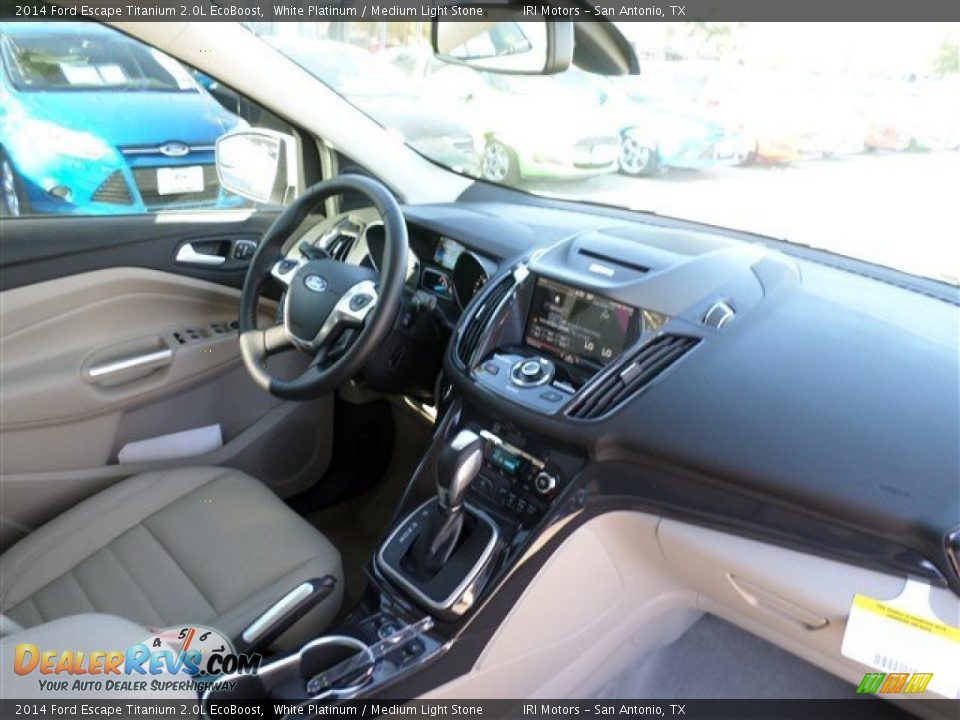 2014 Ford Escape Titanium 2.0L EcoBoost White Platinum / Medium Light Stone Photo #11