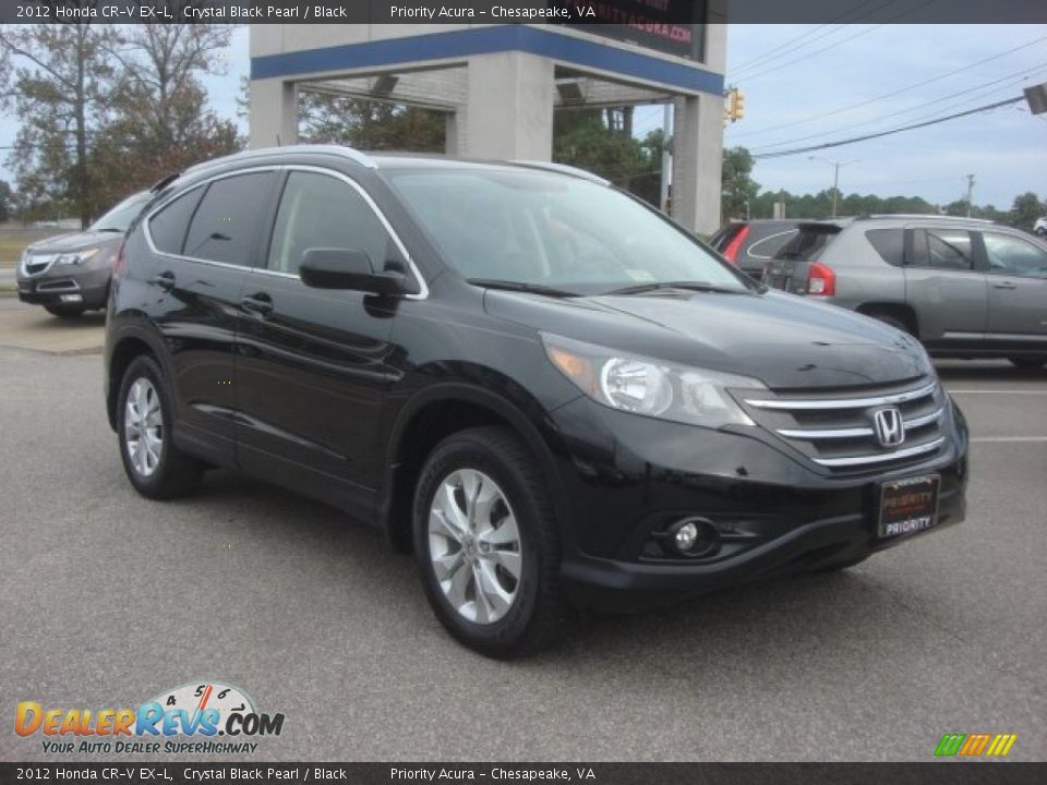 2012 Honda CR-V EX-L Crystal Black Pearl / Black Photo #8