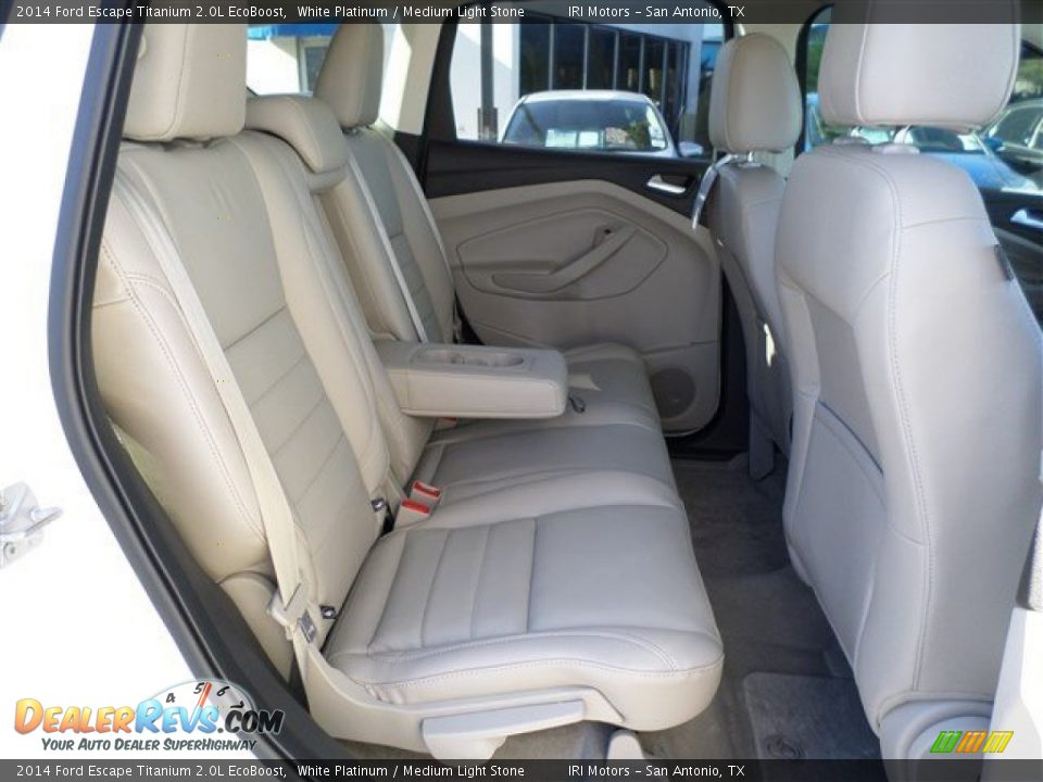 2014 Ford Escape Titanium 2.0L EcoBoost White Platinum / Medium Light Stone Photo #12