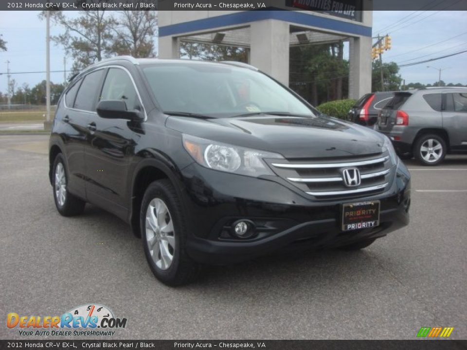 2012 Honda CR-V EX-L Crystal Black Pearl / Black Photo #9
