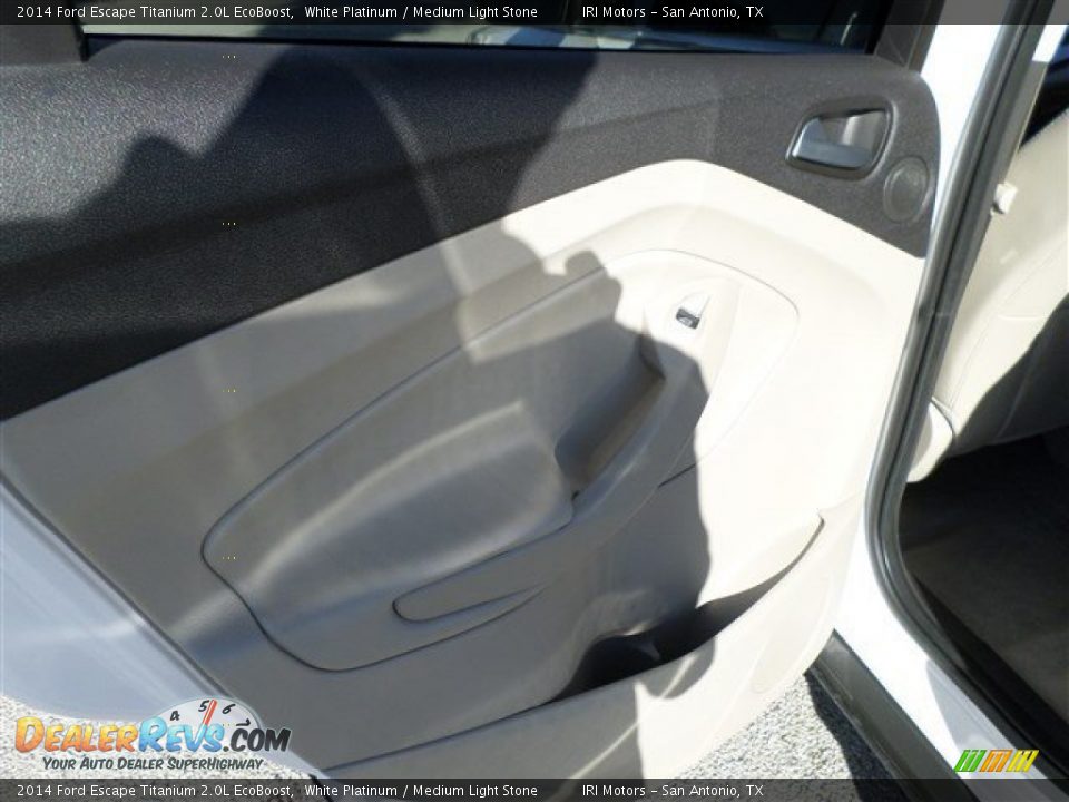 2014 Ford Escape Titanium 2.0L EcoBoost White Platinum / Medium Light Stone Photo #14