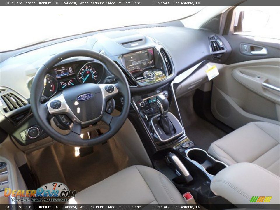 2014 Ford Escape Titanium 2.0L EcoBoost White Platinum / Medium Light Stone Photo #15