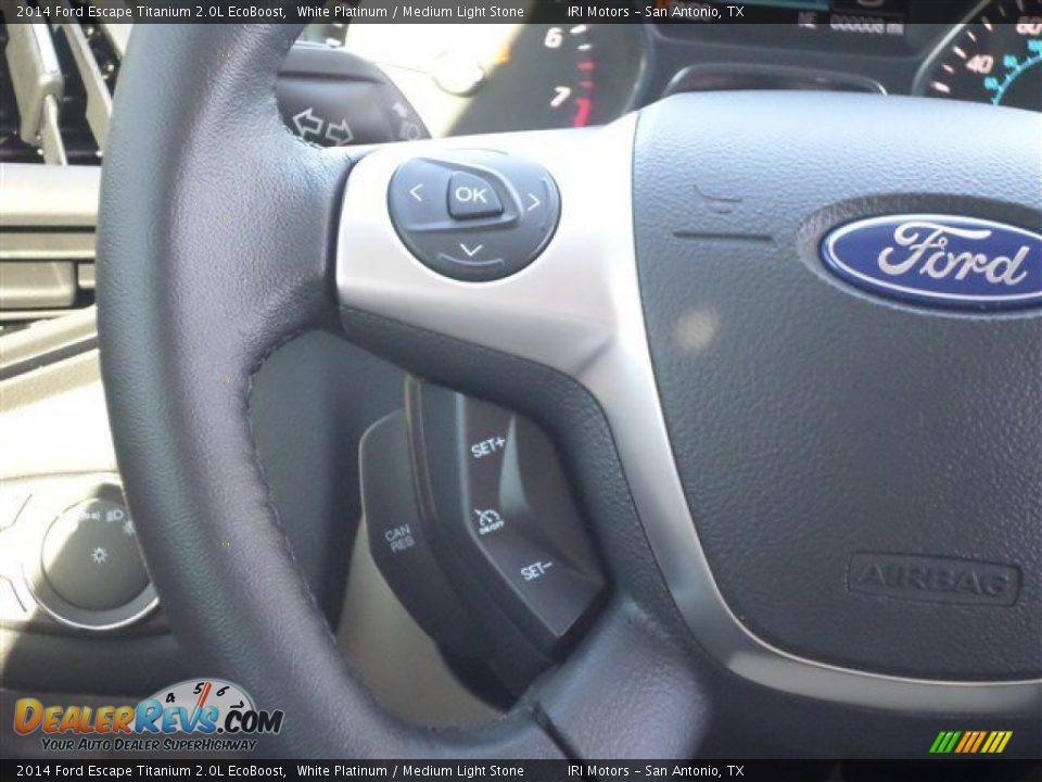 2014 Ford Escape Titanium 2.0L EcoBoost White Platinum / Medium Light Stone Photo #18
