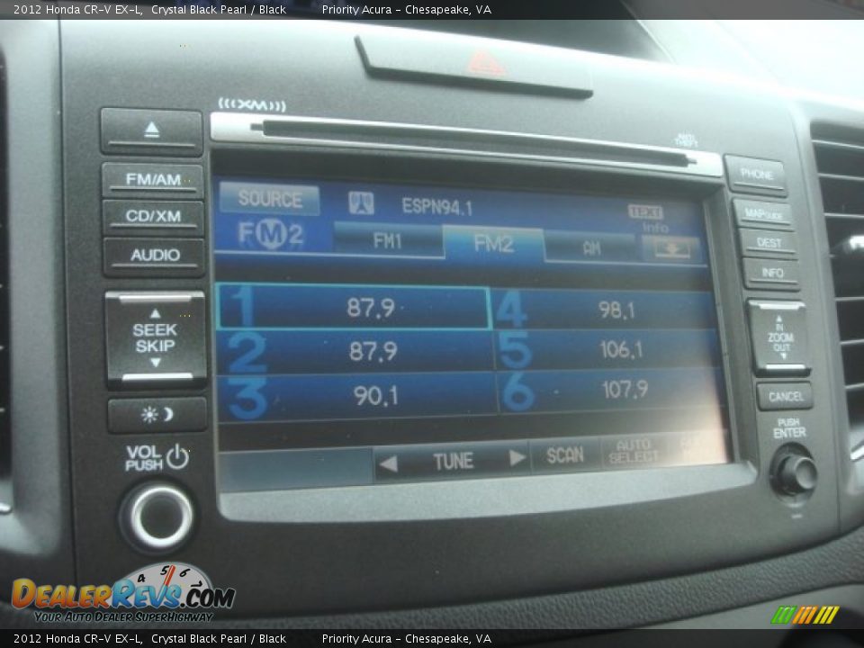 2012 Honda CR-V EX-L Crystal Black Pearl / Black Photo #20