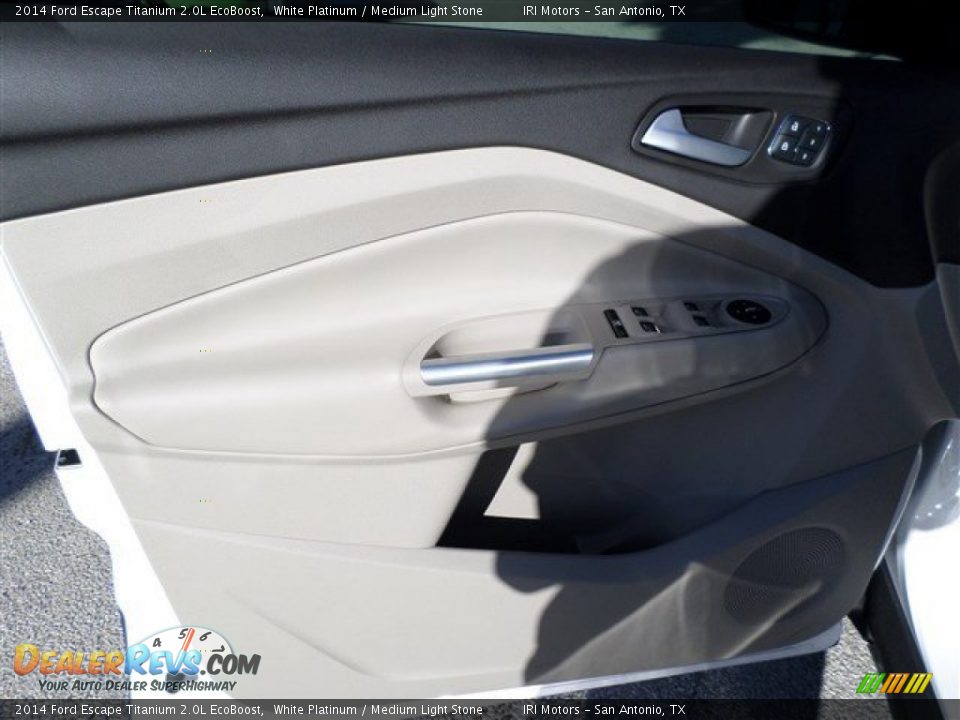 2014 Ford Escape Titanium 2.0L EcoBoost White Platinum / Medium Light Stone Photo #22